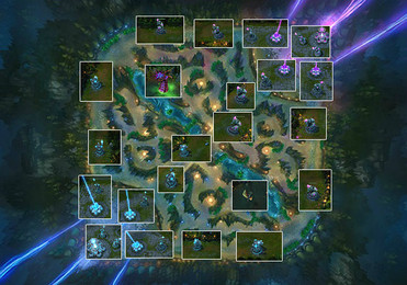 A Map of the League of Legends game play in the classic mode